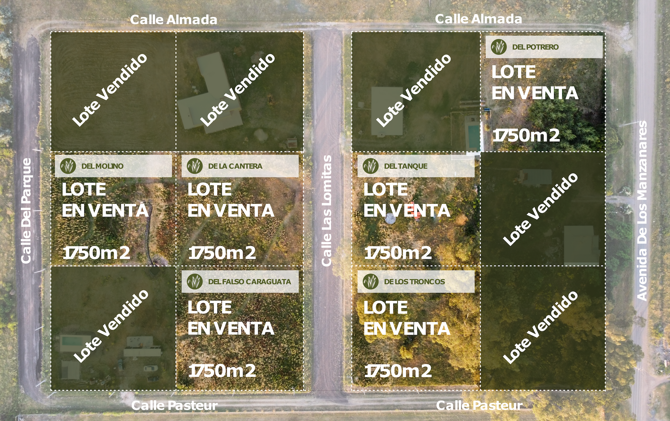 Plano del loteo La Salamanca